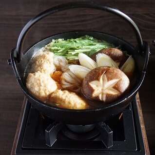 すき焼き風鶏団子鍋